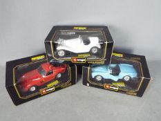 Bburago - Three boxed diecast 1:18 scale model vehicles.
