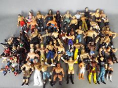 JAKKS Pacific, Mattel, WWE, WWF - In excess of 50 WWE Wrestling Figuresin various sizes.