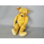 Unconfirmed Maker - A large vintage mohair teddy bear, similar to Chiltern Bears.