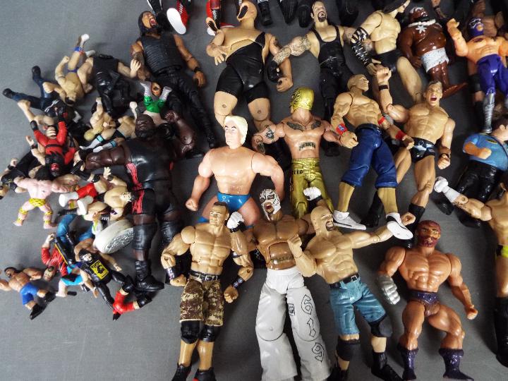 JAKKS Pacific, Mattel, WWE, WWF - In excess of 50 WWE Wrestling Figuresin various sizes. - Image 2 of 5