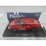 Flyslot - Ferrari 250 LM 1965 Targa Florio car in a perspex display case.