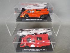 Slotwings - 2 x Porsche 917K slot cars in Targa Florio and Weissach Taxi liveries # W005-08,