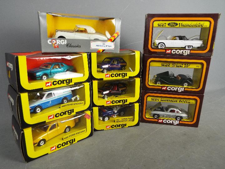 Corgi - A collection of 10 x boxed 1:36 scale vehicles including # 498 Ford Escort British Gas van, - Image 2 of 2