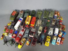 Dinky - Corgi - A box of over 30 unboxed vehicles in several scales,