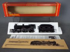 Hornby - an OO gauge Compound class 4P locomotive and tender 4-4-0 op no 41043, black BR livery,