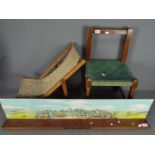 A mixed lot containing a vintage wooden children's chair,