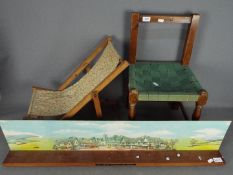 A mixed lot containing a vintage wooden children's chair,