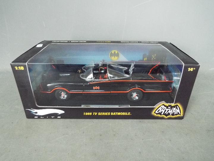 Hot Wheels Elite - A boxed 1:18 scale 1966 TV Series Batmobile. # L7130.