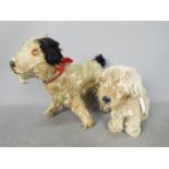 Unconfirmed Maker - Two vintage terrier soft toys both unmarked.