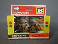 Britains - A boxed Britains #9694 German Africa Korps Dispatch Rider.