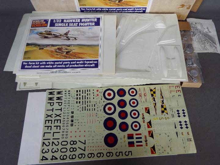 Eschelon - A boxed 1:32 scale vac form and white metal model kit of a Hawker Hunter Single Seater - Image 2 of 3