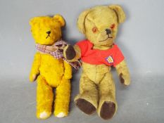 Deans Childplay, Unconfirmed Maker - Two vintage teddy bears.