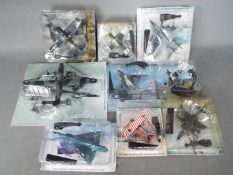 Amer Collection - A fleet of 9 x carded aircraft models in several scales including 1:72 scale