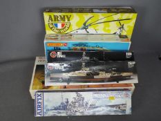 Humbrol, IMAI, Matchbox, Airfix - Six boxed plastic model kits.