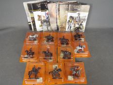 Del Prado - A group of 11 x blister packed cavalrymen figures with 82 x associated magazines.