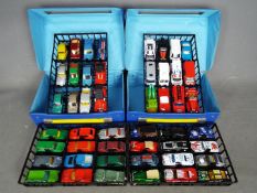 Matchbox - Siku - Mira - 2 x Matchbox carry cases with trays and 48 x cars in total from various