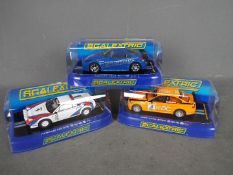 Scalextric - A group of 3 x slot cars including Ferrari 308 GTB,