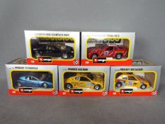 Bburago - Five boxed diecast 1:24 and 1:25 scale diecast model vehicles.