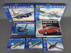 Revell - Seven boxed plastic model kits in 1:72 and 1:24 scales.