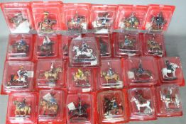 Del Prado - A group of 25 x carded Napoleonic mounted soldiers including Trooper French 1st Hussars