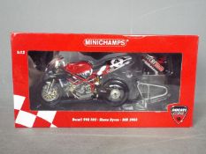 Minichamps - A 1:12 scale Ducati 998 FO2 - Shane Byrne BSB 2003.