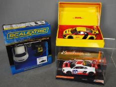 Scalextric - Scaleauto - Superslot - 3 x Audi R8 slot cars including Scalextric self assembly kit #