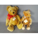 Hermann Bears - 2 x large golden bears, both are fully jointed with working growlers.