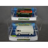Scalextric - 2 x Volkswagen T1b panel vans including limited edition Strahlenmesswagen - Radiation