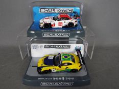 Scalextric - 2 x BMW Z4 GT3 models,