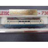 Fleischmann - A boxed Fleischmann #7381 N gauge electric locomotive 151 111-2 in DB blue and cream