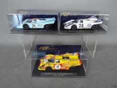 Flyslot - 3 x Porsche 917K models including 1970 Le Mans car in Gulf livery,