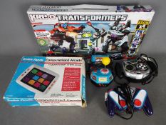 A mixed lot to include Kre-o Transformers Optimus Prime vs Megatron set,