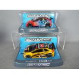 Scalextric - 2 x Honda Civic BTCC cars, number 25 Matt Neal car and number 55 Jeff Smith.