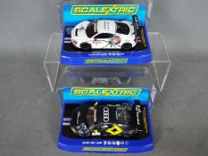 Scalextric - 2 x Audi R8 LMS models in Phoenix Racing liveries. # C3378, # C3386.