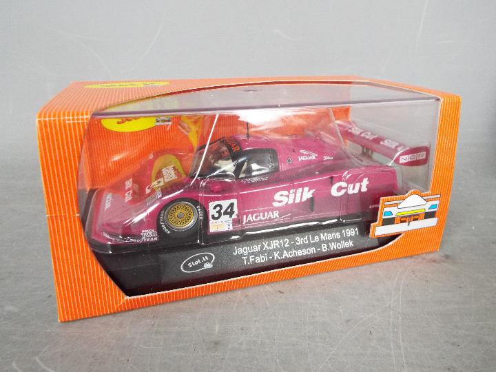 Slot-it - 2 x Jaguar XJR12 Le Mans slot cars including a pink Silk Cut liveried car and a limited - Image 2 of 4