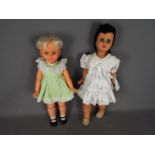 Palitoy, Brevettato - Two large vintage dolls,