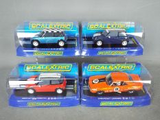 Scalextric - 4 x cars including 1969 Chevrolet Camaro number 2 car driven by Joe Chamberlain,