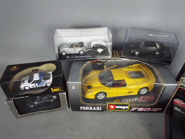 Auto Art, IXO, Corgi, Hongwell, Bburago - Six boxed diecast model cars in various scales. - Image 2 of 3