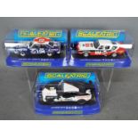 Scalextric - 3 x cars, a Holden L34 Torana, 2 x Chevrolet Camaro models. # C3304, # C3316, # C3391.