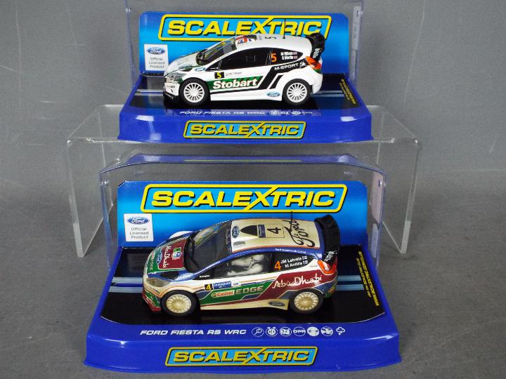 Scalextric - 2 x Ford Fiesta RS WRC models,