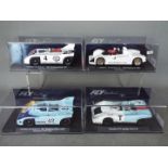 Flyslot - 4 x Porsche racing models including 917 Spyder test car in dirty finish,