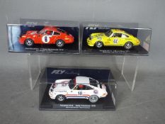 Flyslot - 3 x Porsche 911S models, 1970 Rally Montecarlo car,