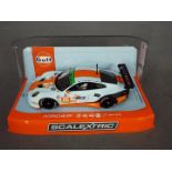 Scalextric - Rare 2015 Porsche 911 Gulf Racing Team car number 86 from the Silverstone 4 hour race.