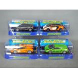 Scalextric - 4 x Lamborghini Gallardo models including GT model in orange and white, a GT in grey,