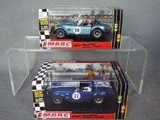 MRRC - 2 x Shelby Cobra race cars by Model Road Racing Cars. # MO-35A, # MO-35E.