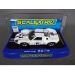 Scalextric - Ford GT40 1966 Le Mans car number 15 driven by Guy Ligier / Bob Grossman. # C3315.