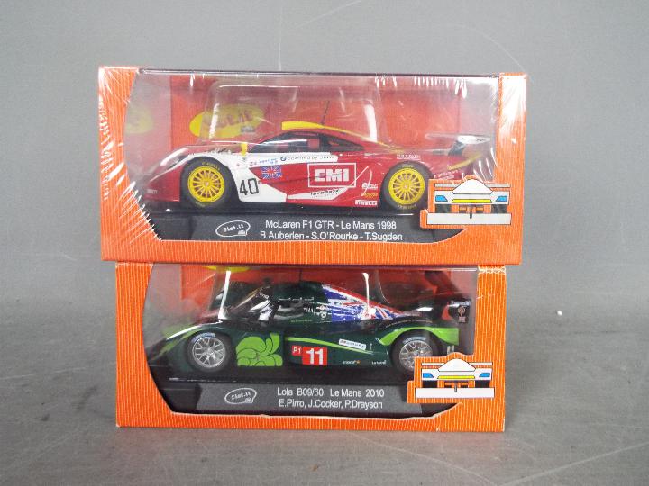 Slot-it - 2 x car, a McLaren F1GTR in 1998 Le Mans livery and a Lola B09/60 in 2010 Le Mans livery.