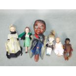 Zapf Creation, Other - A collection of five mainly vintage dolls,