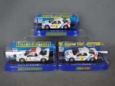 Scalextric - SuperSlot - 3 x Ford RS200 models, in two liveries,