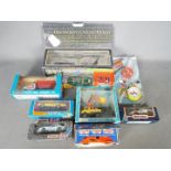 Matchbox, Tonka, Corgi - A boxed group of diecast and tinplate model vehicles.